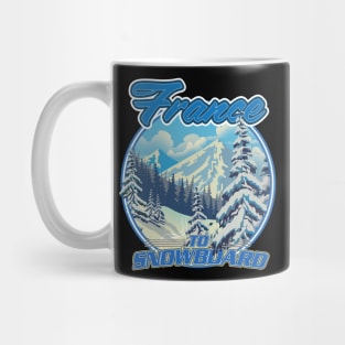 France To Snowboard Mug